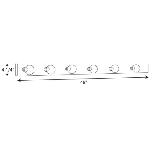 Progress Lighting Broadway Collection Six-Light Bath Strip (P3117-15)