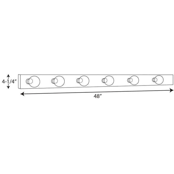 Progress Lighting Broadway Collection Six-Light Bath Strip (P3117-15)