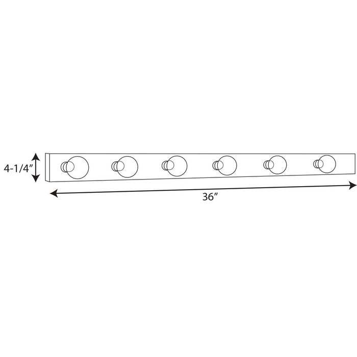 Progress Lighting Broadway Collection Six-Light Bath Strip (P3299-15)