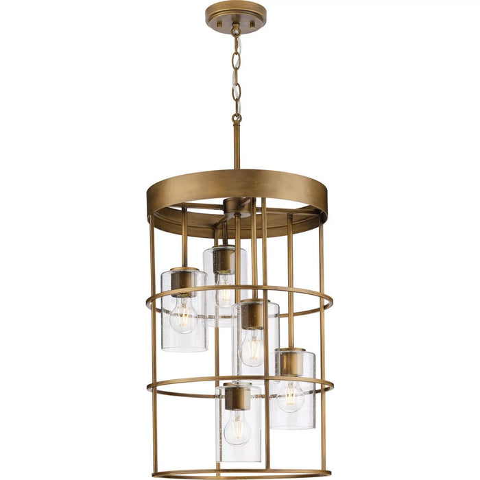 Progress Lighting Burgess Collection 60W Five-Light Foyer Aged Bronze (P500402-196)