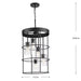 Progress Lighting Burgess Collection 60W Five-Light Foyer Matte Black (P500402-31M)