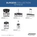 Progress Lighting Burgess Collection 60W Five-Light Foyer Matte Black (P500402-31M)