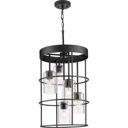 Progress Lighting Burgess Collection 60W Five-Light Foyer Matte Black (P500402-31M)