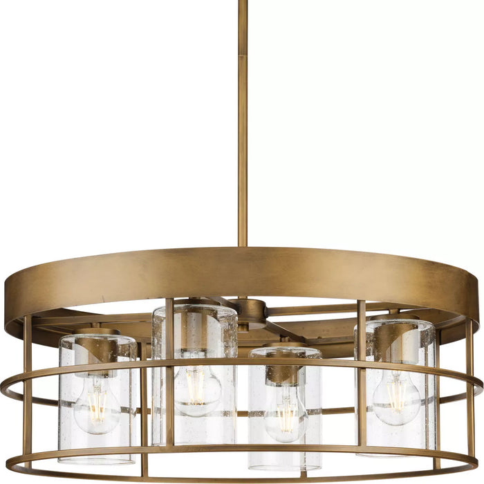 Progress Lighting Burgess Collection 60W Four-Light Chandelier Aged Bronze (P400311-196)