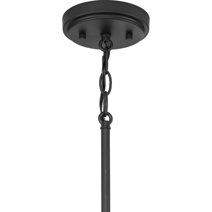 Progress Lighting Burgess Collection 60W Four-Light Chandelier Matte Black (P400311-31M)