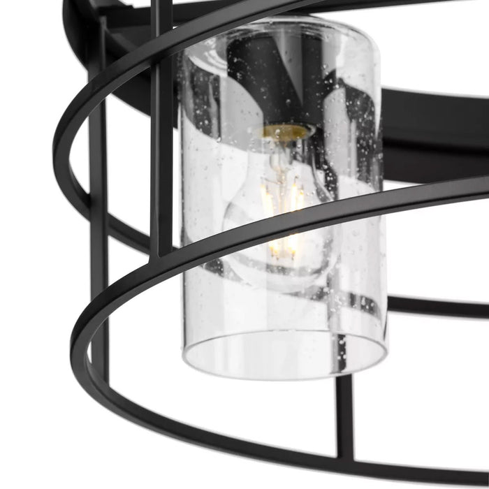 Progress Lighting Burgess Collection 60W Four-Light Chandelier Matte Black (P400311-31M)