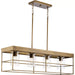 Progress Lighting Burgess Collection 60W Four-Light Linear Chandelier Aged Bronze (P400312-196)