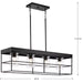 Progress Lighting Burgess Collection 60W Four-Light Linear Chandelier Matte Black (P400312-31M)