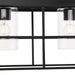 Progress Lighting Burgess Collection 60W Four-Light Linear Chandelier Matte Black (P400312-31M)