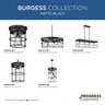 Progress Lighting Burgess Collection 60W Four-Light Linear Chandelier Matte Black (P400312-31M)