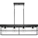 Progress Lighting Burgess Collection 60W Four-Light Linear Chandelier Matte Black (P400312-31M)