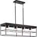 Progress Lighting Burgess Collection 60W Four-Light Linear Chandelier Matte Black (P400312-31M)