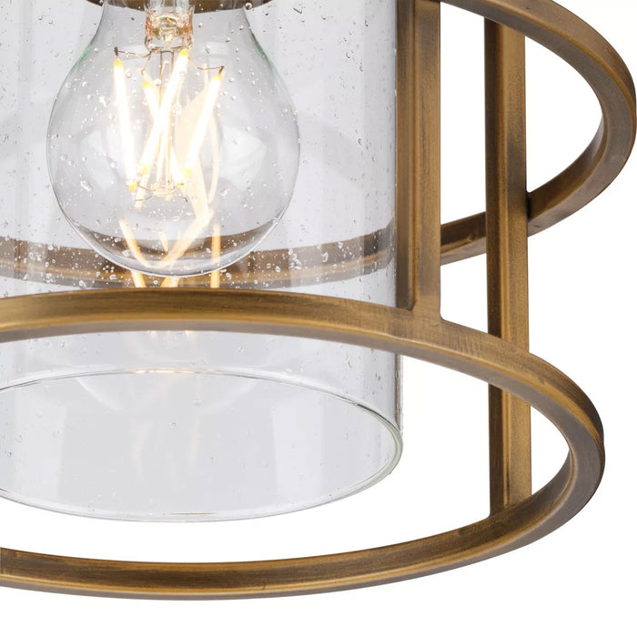 Progress Lighting Burgess Collection 60W One-Light Flush Mount Fixture Aged Bronze (P350236-196)