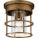 Progress Lighting Burgess Collection 60W One-Light Flush Mount Fixture Aged Bronze (P350236-196)