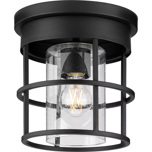 Progress Lighting Burgess Collection 60W One-Light Flush Mount Fixture Matte Black (P350236-31M)