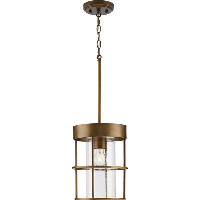 Progress Lighting Burgess Collection 60W One-Light Mini-Pendant Aged Bronze (P500401-196)