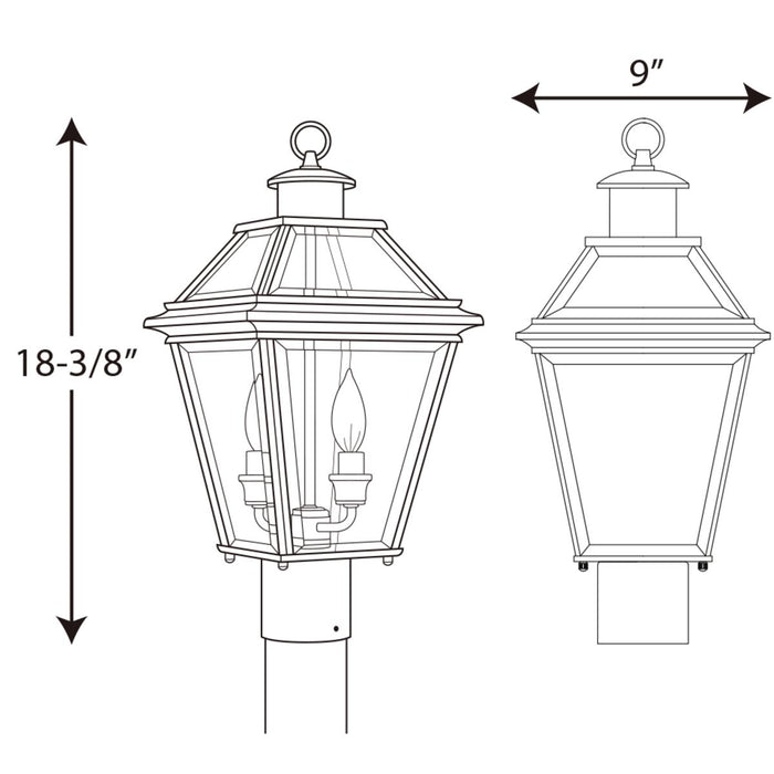 Progress Lighting Burlington Collection Two-Light Post Lantern (P6437-20)