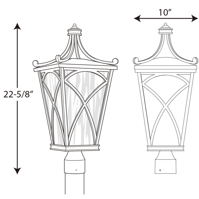 Progress Lighting Cadence Collection Three-Light Post Lantern (P6442-108)