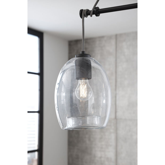 Progress Lighting Caisson Collection Graphite Three-Light Pendant (P500160-143)