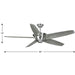 Progress Lighting Caleb Collection 68 Inch 5-Blade Ceiling Fan (P2560-09WW)