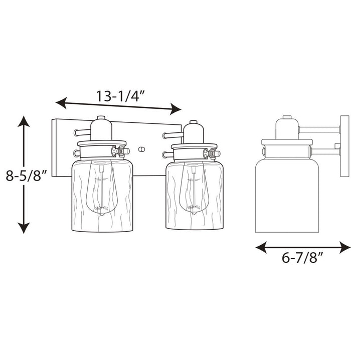Progress Lighting Calhoun Collection Two-Light Bath And Vanity (P300046-009)