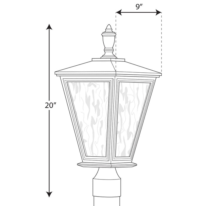 Progress Lighting Cardiff Collection One-Light Post Lantern With Durashield (P540039-031)