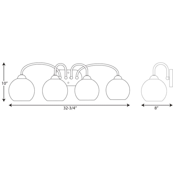 Progress Lighting Carisa Collection Four-Light Bath And Vanity (P300087-009)