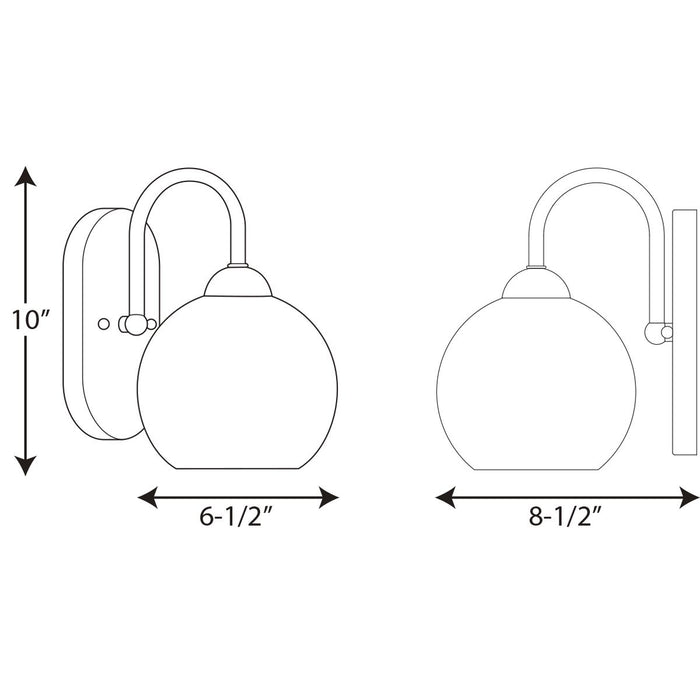 Progress Lighting Carisa Collection One-Light Bath And Vanity (P300084-078)