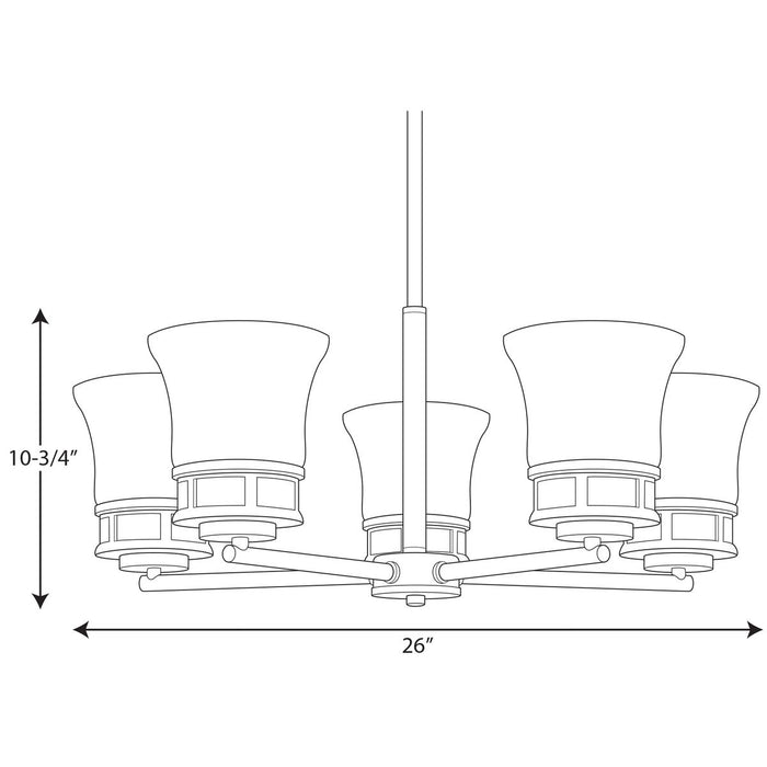 Progress Lighting Cascadia Collection Five-Light Chandelier (P4613-15)