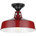 Progress Lighting Cedar Springs Collection Red One-Light Semi-Flush Mount (P550070-039)