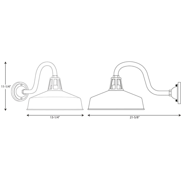 Progress Lighting Cedar Springs Collection White One-Light Extra Large Wall Lantern (P560091-030)
