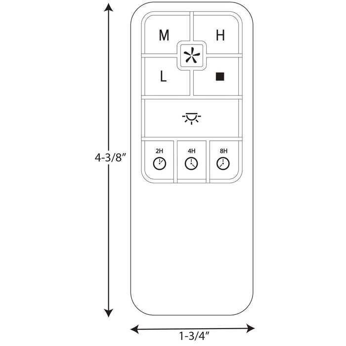 Progress Lighting Ceiling Fan And Light Universal Remote Control (P2663-01)