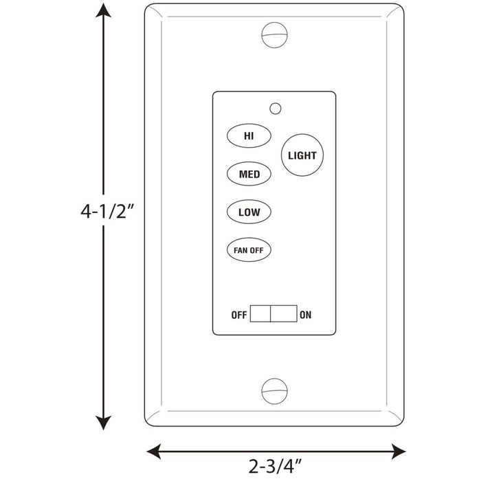 Progress Lighting Ceiling Fan And Light Universal Wall Control (P2665-30)