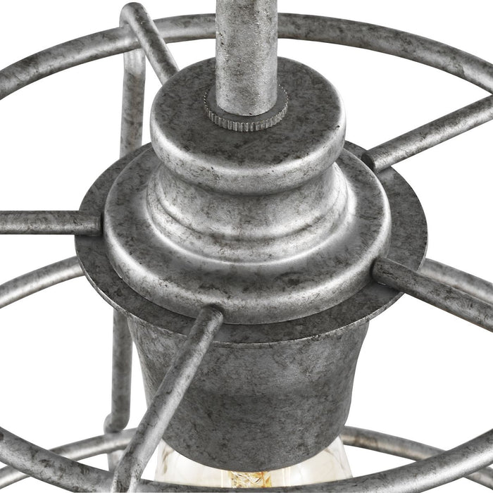 Progress Lighting Chambers Collection Galvanized One-Light Mini-Pendant (P500281-141)