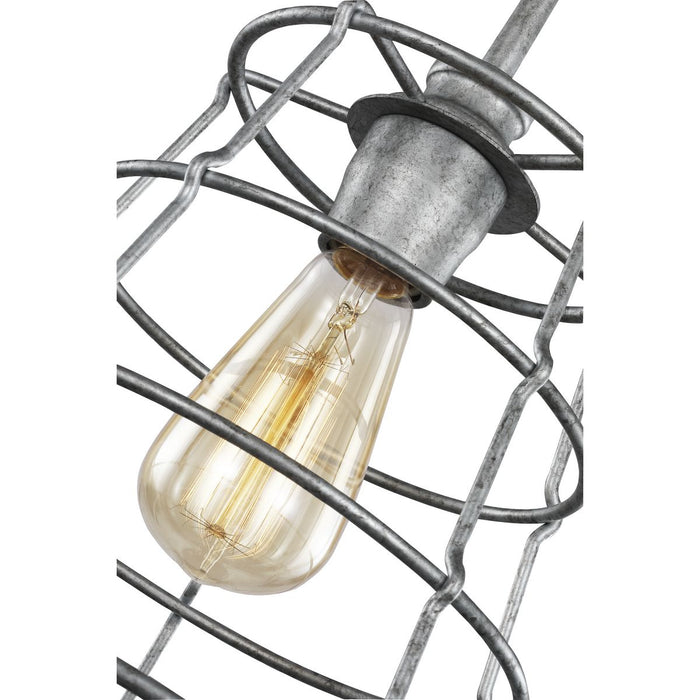 Progress Lighting Chambers Collection Galvanized One-Light Mini-Pendant (P500281-141)