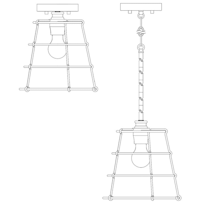 Progress Lighting Chambers Collection Galvanized One-Light Mini-Pendant (P500281-141)