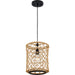 Progress Lighting Chandra Collection 60W One-Light Mini-Pendant Matte Black (P500419-31M)