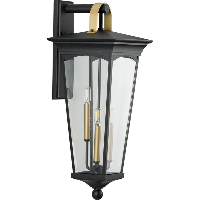 Progress Lighting Chatsworth Collection Black Three-Light Large Wall Lantern (P560184-031)