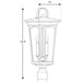 Progress Lighting Chatsworth Collection Black Two-Light Post Lantern (P540067-031)