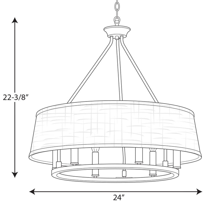 Progress Lighting Cherish Collection Six-Light Chandelier (P4618-20)