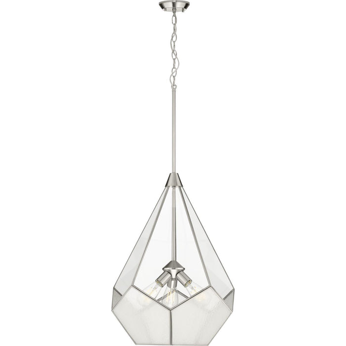 Progress Lighting Cinq Collection Brushed Nickel Three-Light Pendant (P5322-09)