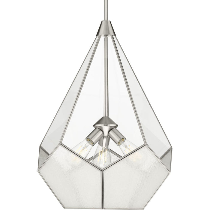 Progress Lighting Cinq Collection Brushed Nickel Three-Light Pendant (P5322-09)