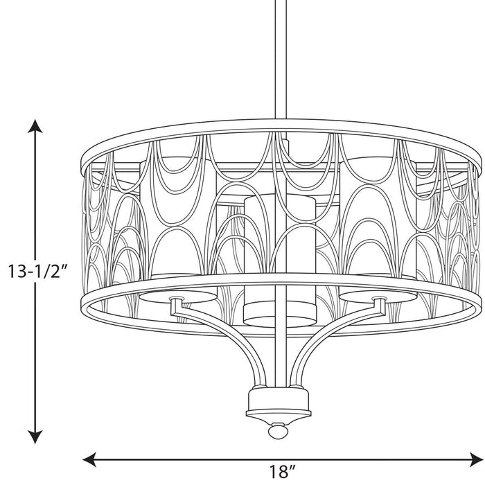 Progress Lighting Cirrine Collection Three-Light Chandelier (P4699-20)