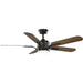 Progress Lighting Claret Collection 54 Inch 5-Blade Ceiling Fan With Light (P250007-108-30)