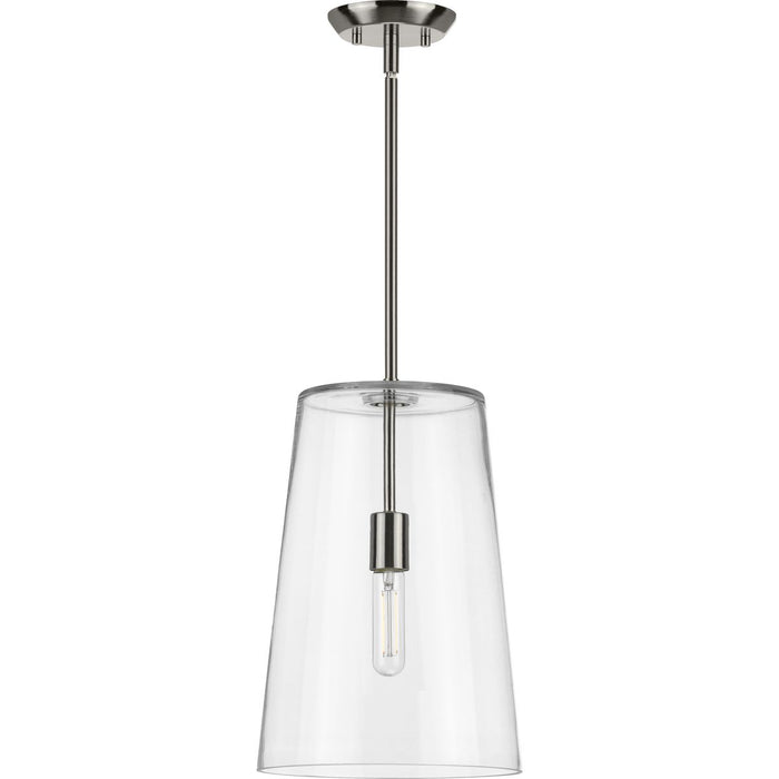 Progress Lighting Clarion Collection Brushed Nickel One-Light Medium Pendant (P500242-009)