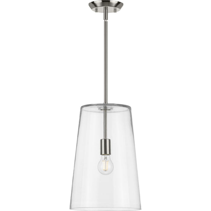 Progress Lighting Clarion Collection Brushed Nickel One-Light Medium Pendant (P500242-009)