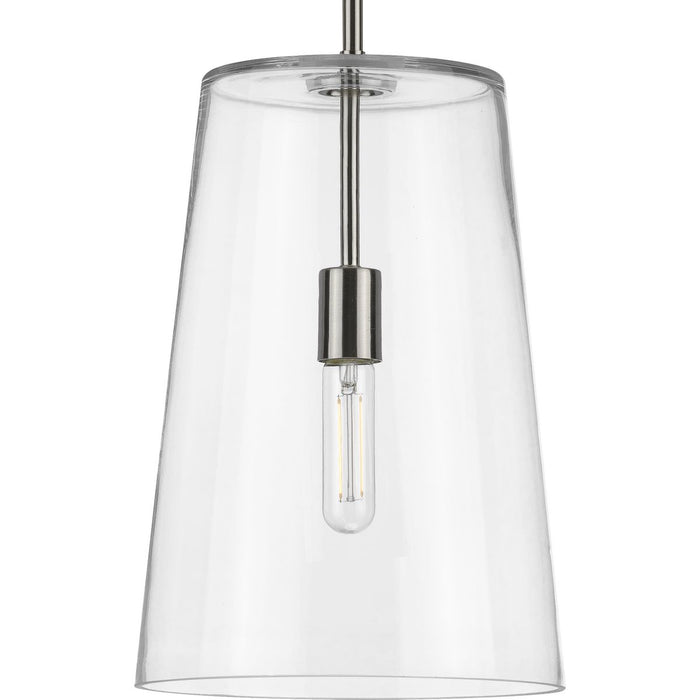Progress Lighting Clarion Collection Brushed Nickel One-Light Medium Pendant (P500242-009)