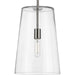 Progress Lighting Clarion Collection Brushed Nickel One-Light Medium Pendant (P500242-009)