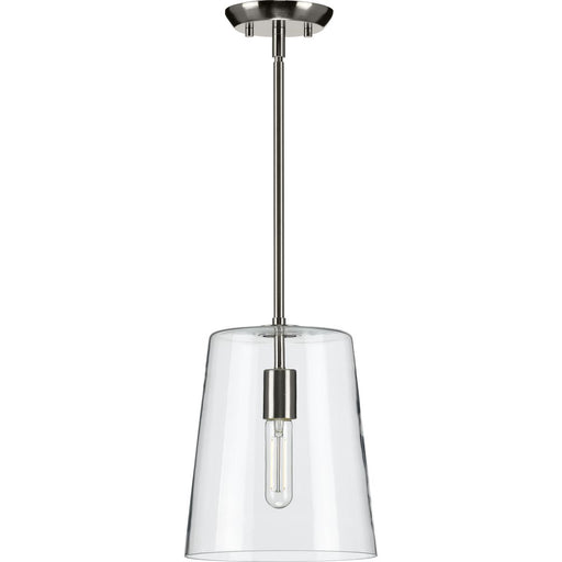 Progress Lighting Clarion Collection Brushed Nickel One-Light Small Pendant (P500241-009)