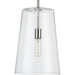 Progress Lighting Clarion Collection Polished Nickel One-Light Medium Pendant (P500242-104)